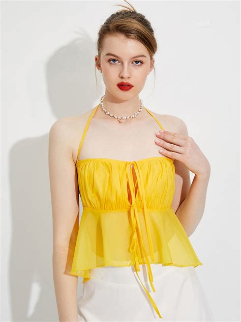 Buy Urbanic Women Yellow Cami Top Tops For Women 18524822 Myntra