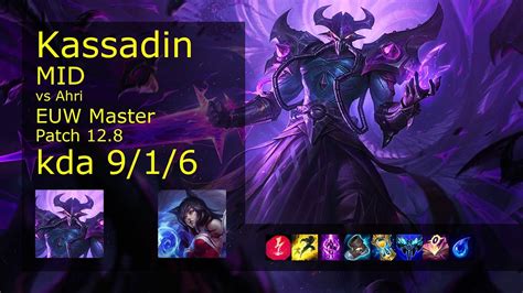 Rank 3 EUW Kassadin Mid Kassadin Vs Ahri YouTube