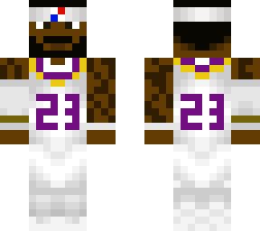 Lebron James (White Lakers Uniform) | Minecraft Skin