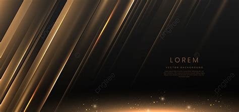 Abstract Elegant Gold Lines Diagonal Scene On Black Background Border