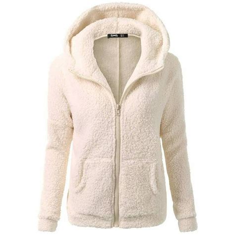 Justvh Justvh Womens Full Zip Up Sherpa Fleece Hoodie Jacket Coat