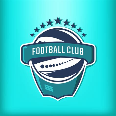 Simple elegant football logo design template 12318959 Vector Art at ...