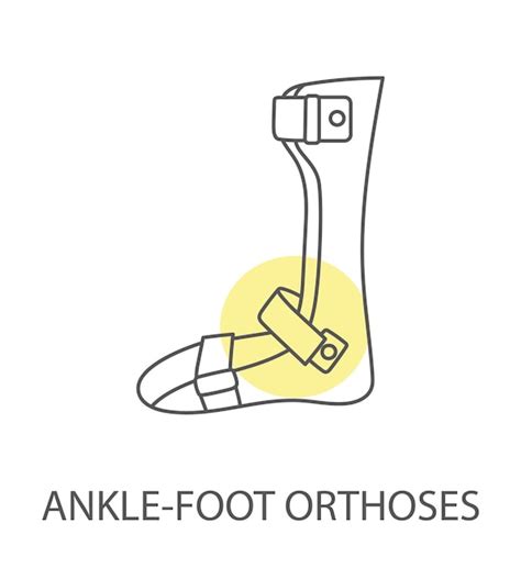 Premium Vector Ankle Foot Orthosis Linear Icon Vector Illustration