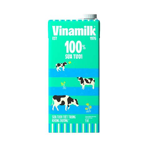 Sữa Tươi Tiệt Trùng Vinamilk 100 Không đường Hộp 1l Ruby Mart