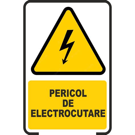 Semn Indicator Pericol De Electrocutare Placa Aluminiu 15x20 Cm