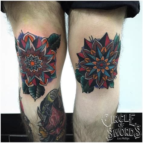 Mandala Knee Tattoo Drawing Illeshabrett