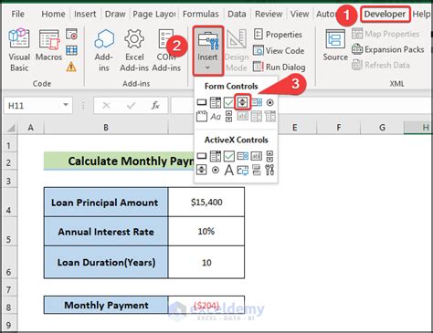 How To Use The Spin Button In Excel 2 Methods