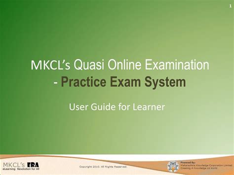 Ppt Mkcls Quasi Online Examination Practice Exam System Powerpoint