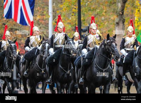 London Gro Britannien November Berittene Soldaten Der