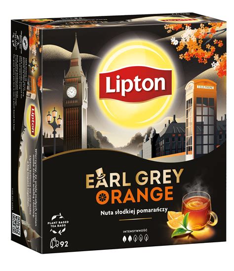 Herbata Czarna Earl Grey Orange Lipton Torebki Herbata Czarna Earl