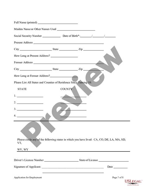 Illinois Application For Employment Application Employment Us Legal Forms