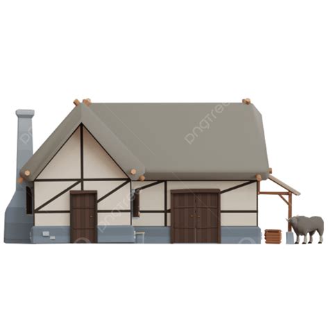 Farm House Front View, Ware House, Farm Assets, Farm Asset PNG Transparent Clipart Image and PSD ...