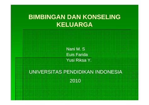 Pdf Bimbingan Dan Konseling Keluarga File Upi Edufile Upi Edu