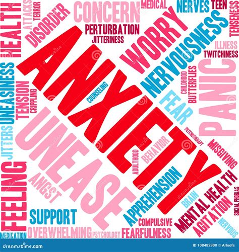 Anxiety Word Cloud Stock Vector Illustration Of Anxiety 108482900