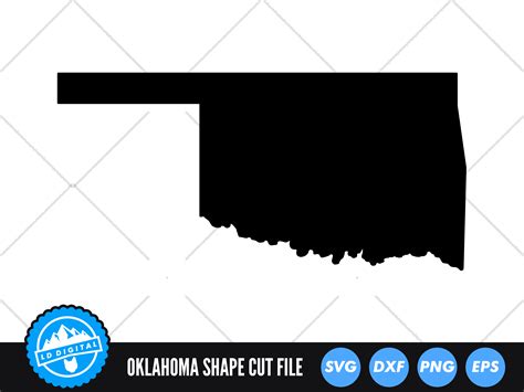 Oklahoma SVG Oklahoma Outline USA States Cut File By LD Digital