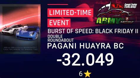 Asphalt Burst Of Speed Black Friday With Pagani Huayra Bc