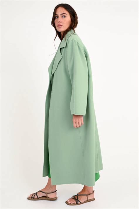 Max Mara Main Mantel Aus Schurwolle Und Cashmere In Mintgr N Gruener At