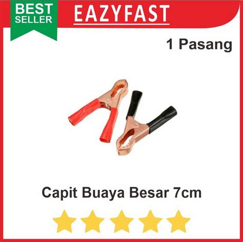 Jual Capit Buaya Besar 7cm Aki Accu Motor Mobil Clip Jumper Jepit Kabel