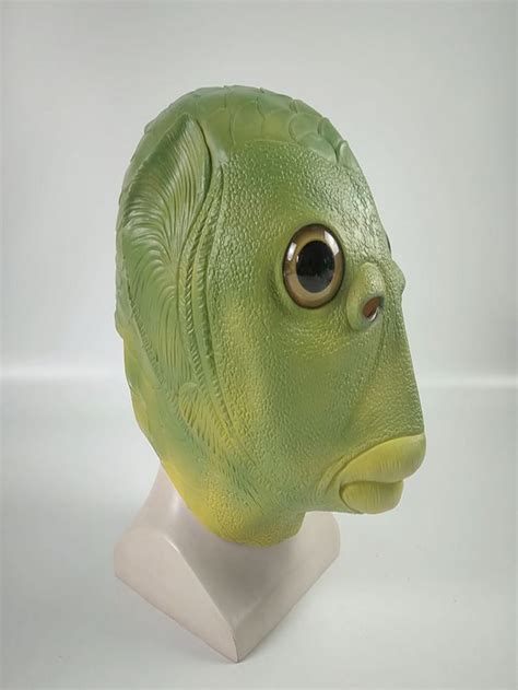 Masque T Te De Poisson Monstre En Latex Pi Ce Mignon Et Dr Le