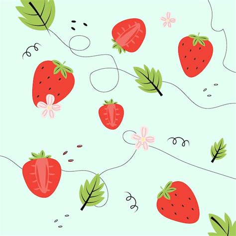 Vectores E Ilustraciones De Frutillas Dibujo Para Descargar Gratis