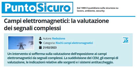 CAMPI ELETTROMAGNETICI LA VALUTAZIONE DEI SEGNALI COMPLESSI CGIL Modena