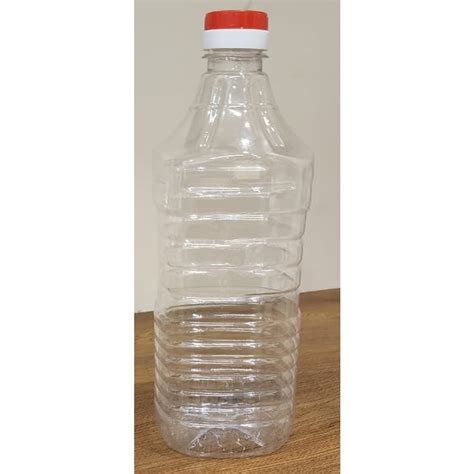 Screw Cap Transparent Plastic Bottle Use For Storage Oils 1 Litre At