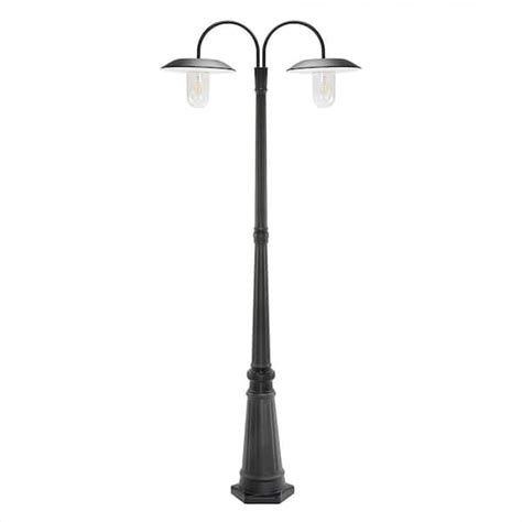 Lutec 2 Light Black Cast Aluminum Solar Powered Outdoor Weather