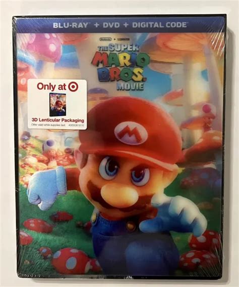 Super Mario Bros Movie Target Exclusive 3d Lenticular Blu Raydvd No Digital Eur 1665