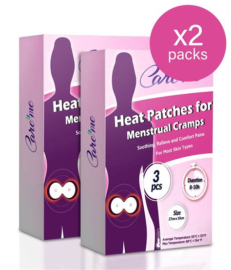 Care Me Menstrual Cramp And Period Pain Relief Heat Pads Adhesive Heat