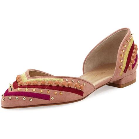 Stuart Weitzman Sugardots Embellished Suede D Orsay Flat Naked Hot Sex Picture