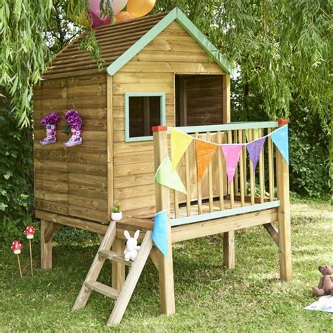 Cabane Enfant Bois Trait Winny Sur Pilotis Gamm Vert Tout Cabane De