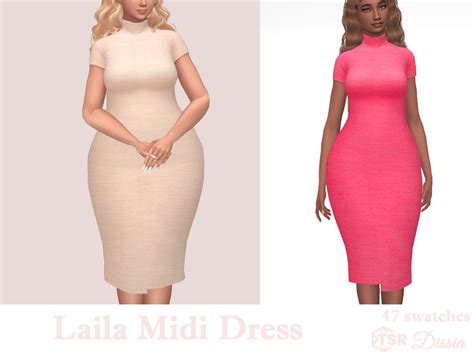 The Sims Resource Laila Midi Dress