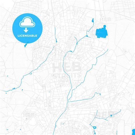 Norderstedt Germany Pdf Vector Map With Water In Focus Hebstreits