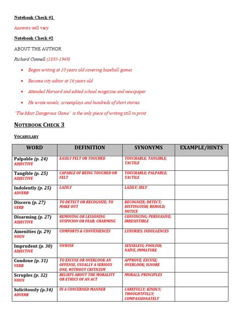 Most Dangerous Game Vocabulary Quiz ESL Worksheet By Erika Chapman