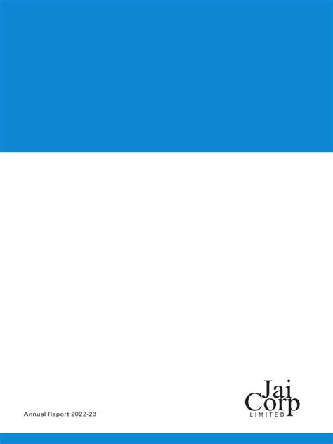 Jai Corp Annual Report | PDF | Dividend | Taxes