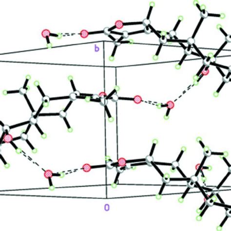 A Portion Of The Crystal Packing Showing Oho Hydrogen Bonds As