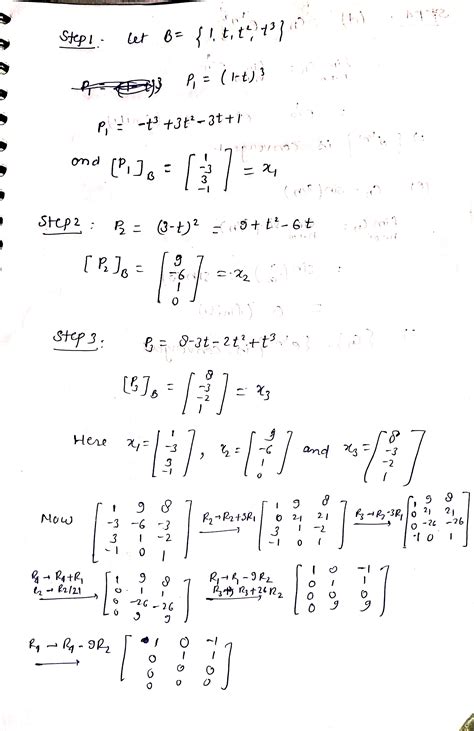 Solved If B Is The Standard Basis Of The Space P Of Polynomials