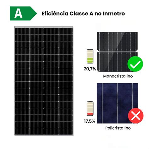 Placa Solar Monocristalino Half Cell Ecosoli Ecosoli Iluminacao E