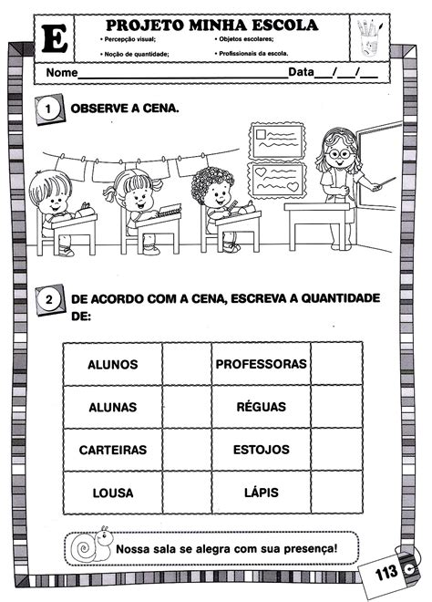 Educa O E Suas Especificidades Atividades Projeto Minha Escola