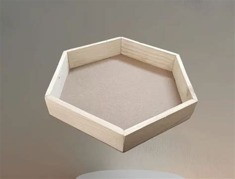 Natural Wooden Pine Wood Hexagonal Gift Hamper Trays For Party