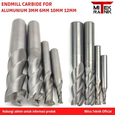 Jual Milling Endmill Untuk Alumunium Mm Mm Mm Mm Bor Endmill