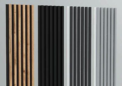 Wall Slats Decorative Wooden Panels Oak Black Grey White Lamele