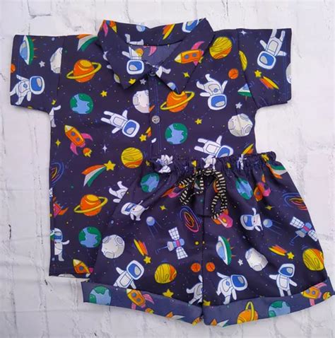 Roupa Astronauta Infantil Conjunto Mauricinho Festa Menino