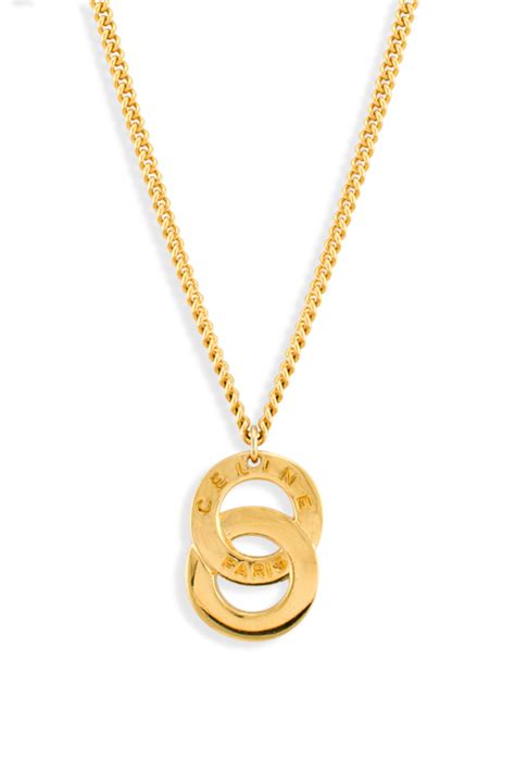 Celine Vintage Logo Necklace | Rent Celine jewelry for $45/month