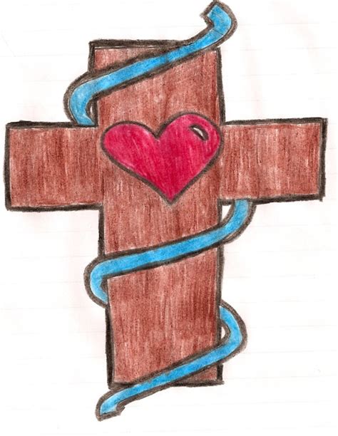 Ribbon, Heart, and the Cross by Punk14 on DeviantArt