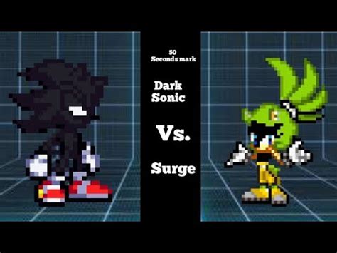 Dark Sonic VS Surge Sprite Animation 50 Seconds Preview YouTube