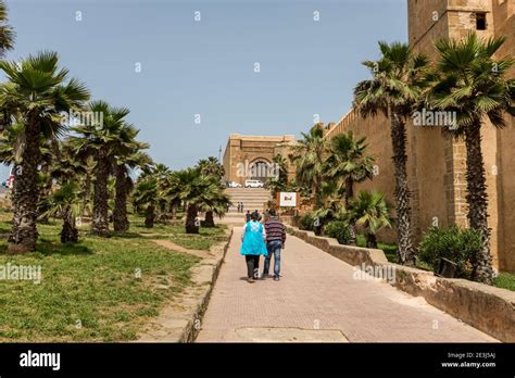 The Kasbah Of The Udayas Kasbah Des Oudaias Rabat Morocco Stock