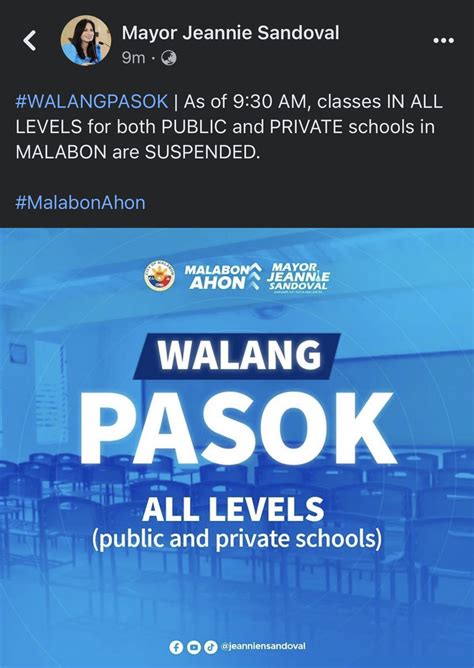 CNN Philippines On Twitter WalangPasok Malabon City Mayor Jeannie