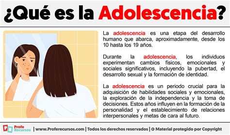 Que Es La Adolescencia Definici N De Adolescencia