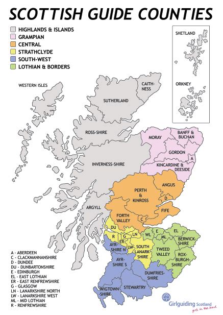 A Map Of Historical Scottish Counties Artofit